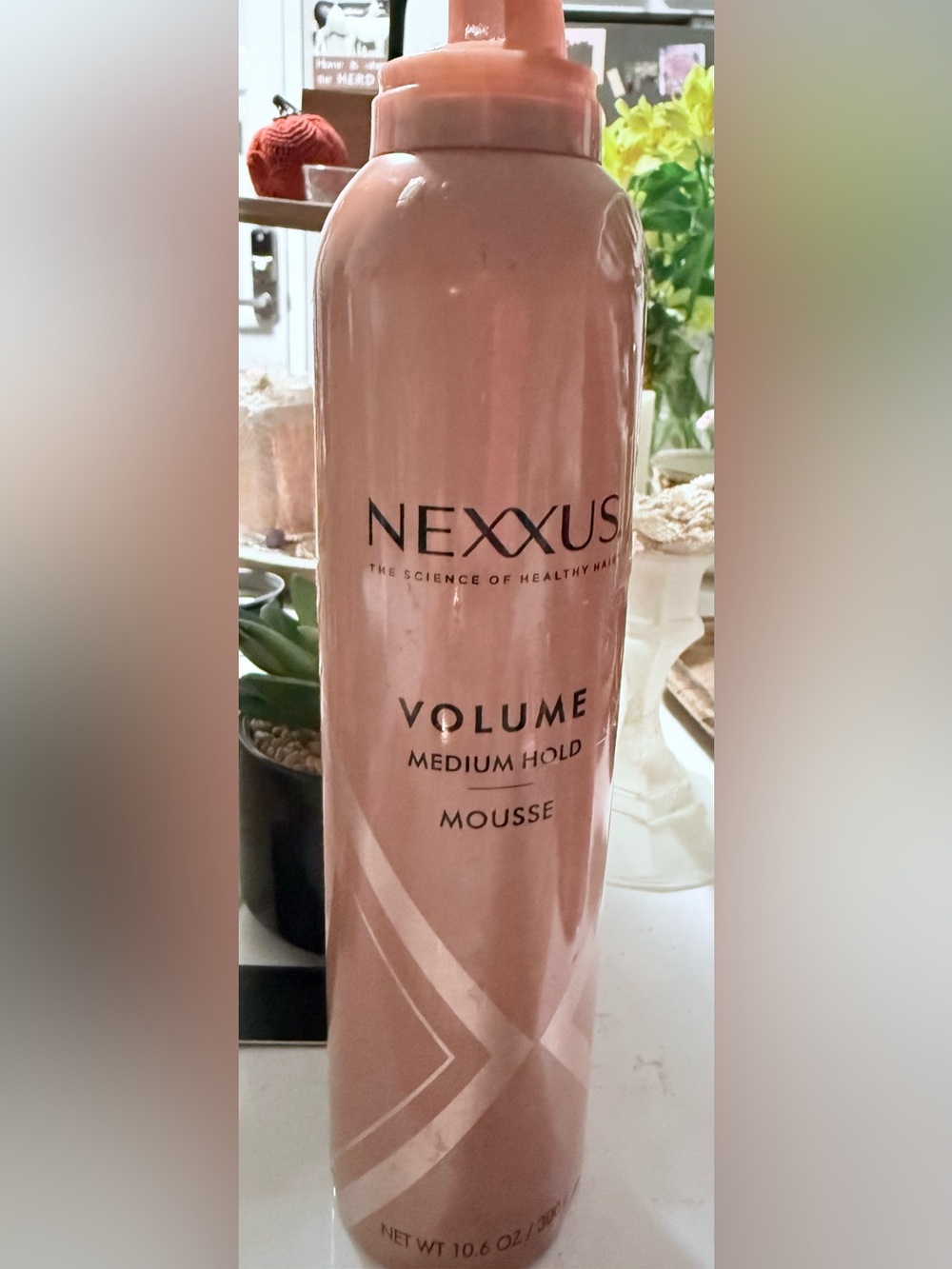 🍂NEW🍁🍂Nexxus Volume Medium Hold Mousse - Rose Pink Bottle
